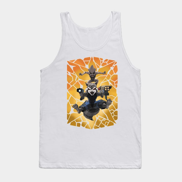 Rocket and Groot Tank Top by donisalmostagenius